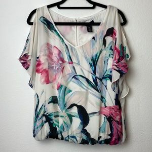 White House Black Market Floral Blouse